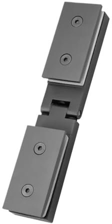 Glass Door Hinge Stainless Steel Glass Door Hinge 90/180 Degree Bathroom Clip Shower Room Frameless Furniture Hardware(Gray-180 Degree)