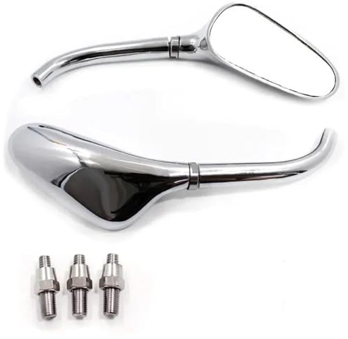 Nuoxintr Motorrad Spiegel Chrom Für Yamaha Virago XV 250 500 535 700 750 920 1100