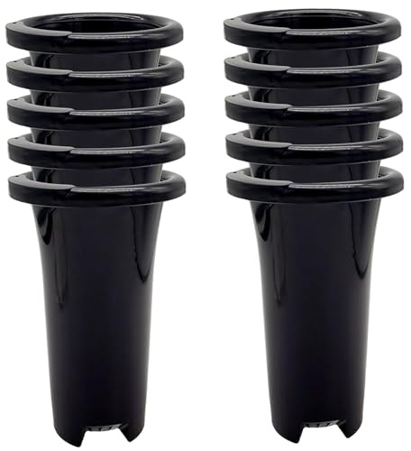 Tsawntd Pots de pépinière 10 pièces, Pot d'arbre de 5.4x7.7x2.8 Pouces avec Trous Drainage, jardinière Haute en Plastique Respirant pour Le Jardinage intérieur et extérieur