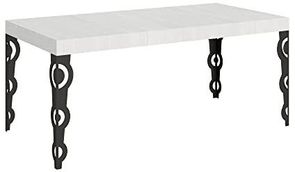 Itamoby Ausziehtisch 200/304 x 90 cm Karamay weiß Esche Beine anthrazit