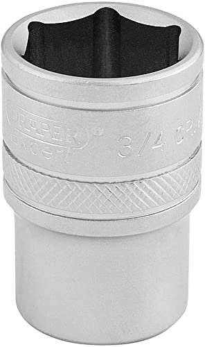 Draper 16631 1/2-Inch Square Drive Micro Satin Chrome Imperial Socket, 3/4-Inch Size