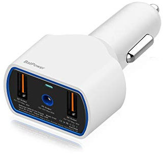 BatPower CCA2 High Power Delivery 120W Laptop Car Charger Compatible with MacBook Pro Air laptop Magnetic car charger power supply adapter notebook vehicle charger DC 12v-24v auto adapter