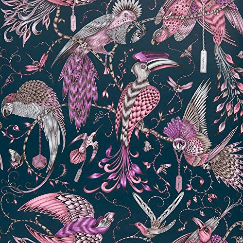 Emma J Shipley Animalia Audubon W0099/04 Wallpaper Pink