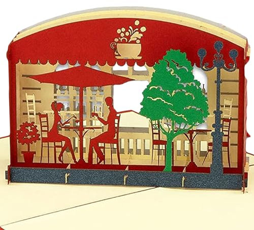 LINPOPUP® Pop-Up Karte – Restaurant Gutschein – 3D Gutscheinkarte zum Essen gehen, Geschenkkarte Essenseinladung, Restaurantbesuch, N349