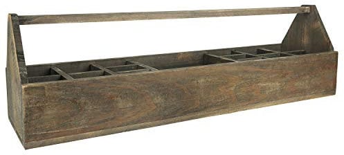 IB Laursen - Kiste mit 15 Fächern und Henkel - länglich - Holz - (BxHxL): 24 x 27 x 90 cm