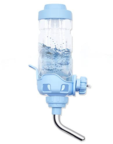 Vannon Dog Water Dispenser for Cage Leakproof Crate Auto Feeding Water Bottle for Dogs & Rabbits Pet Nozzle Diameter: 12mm, Top Fill, BPA Free