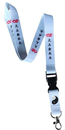 Schlüsselband für Badge Halter Schlüsselanhänger Halskette mit Clip bedrucktem Streifen (Weiß)