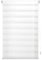 Blindecor Indus SIN HERRAMIENTAS | Estor Enrollable Sin Taladrar de Doble Capa | Color Blanco 72 x 180 cm (ancho x largo) | Tamaño de la Tela 69 x 175 cm