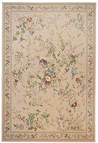Theko Sona-Lux Teppich klassisch Floral beige