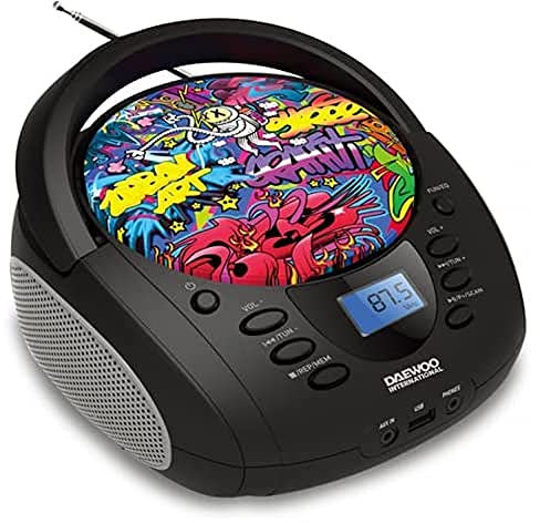 DBU-11 Radio CD / MP3 con Ranura de USB y Radio diseño Graffiti de Daewoo