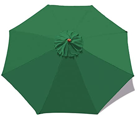 SMLJFO - Telo di ricambio per ombrellone da 3 m, 8 costole, impermeabile, anti-ultravioletto, in tessuto, colore: verde