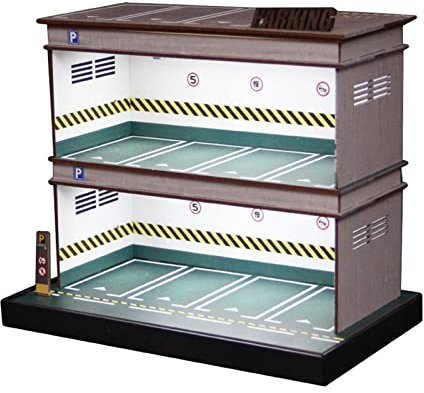Amagogo Sammlervitrine + mit LED-Beleuchtung für Modellautos im Maßstab 1:64 , Grüne Doppelschicht