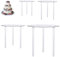 olyee Cake Tier Supports Set with 12 Pieces Wedding Cake Supports Multi Layer Cake Support Dowels Rods and Boards Large for Tiered Stacked Cake 4 Tier Cake Separator Stacking Kit(4,6,8,10 inch)