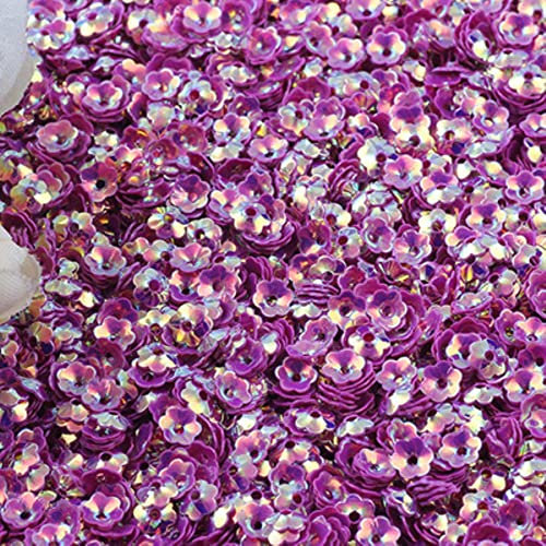 10g 6mm Mix Cup Blumenpailletten Lose Pailletten zum Basteln Glitzer Konfetti Nägel Kunst Dekoration Pailletten DIY Nähzubehör-roségold