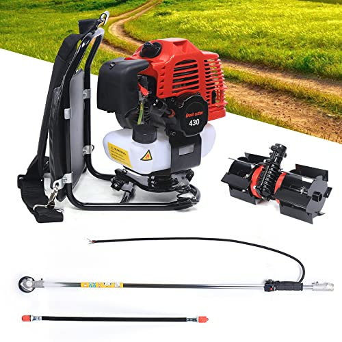 SHZICMY Benzin Freischneider Motorsense 52CC 2-Takt Hochentaster Kettensäge Heckenschere Profi-Tragegurt Rasentrimmer Strimmer 1,7 PS