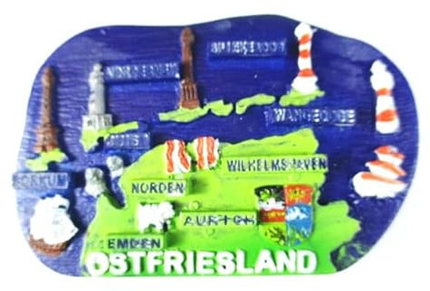 Ostfriesland Polyresin Magnet Germany Deutschland Souvenir,Neu