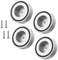 Tertullus 4 Sets Speaker Isolation Feet Aluminum Speaker Feet With Screws,Shockproof Stand Pad For Hifi Devices Amplifier Turntable Dac Recorder Cd (Silver, 58mm×22mm)