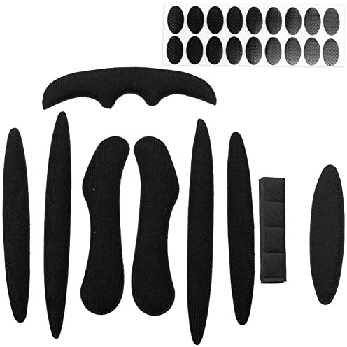 LAMXD Helmet Padding Kit, Universal Bike Helmet Foam Inserts, 1 Set Bicycle Lining Sponge, Anti-Collision Helmet Foam Pads Helmet Padding Replacement for Bike Motorcycle Cycling Helmet (Black)