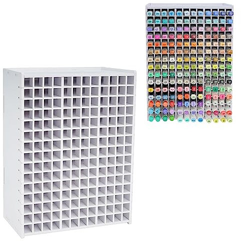 SANFURNEY Aufbewahrungsregal für 180 Marker, Aquarellpinsel, Stifte, Buntstifte, Organizer für den Schreibtisch