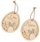 Geschenkhaltig Ostereier personalisiert Holz - Anhänger Ostern mit Name - Osterhasen Deko - personalisierte Osteranhäger - Dekoration für Ostern - Holzanhänger Ostern