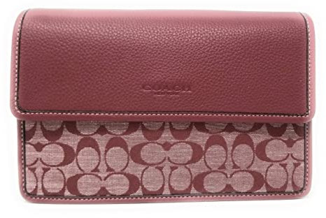 COACH Men's Turner Flap Crossbody in Signature Chambray (Wine)