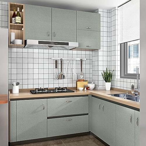 HotDecor Papier Adhesif pour Meuble Cuisine Papier Peint Adhesif Marbre Granit Vert Revetement Adhesif Meuble Papier Peint Decoratif Salon Mur Rouleau Adhesif Decoratif Granit Vert 60cm X 300cm