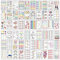 UMCHU 60 feuilles de stickers de tatouage pour femmes Smileys Tampons Lignes Fleurs Coeurs Faux autocollants de tatouage,Faux tatouages réalistes,Autocollants de tatouage temporaires étanches