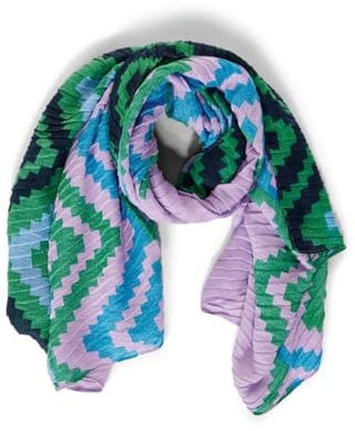 STREET ONE Damen Plissee Schal, shiny lilac, A