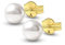 Amberta Allure Damen Ohrstecker mit Perle aus 9K Gold: 9-Karat Perle Ohrringe für Frauen - 5-5.5 mm