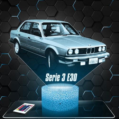 Nachttischlampe - Touch-Nachtlicht Auto Serie 3 E30 3D-LED-Lampe Illusion, Geschenkidee Weihnachten Geburtstag Junge und Mädchen Nachttischlampe Kinder- oder Erwachsenenzimmer TOP
