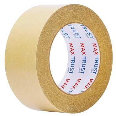 DC VOLTAGE Brown Kraft Paper Tape 48mm x 50m Recyclable Parcel Tape Eco Friendly Packing Tapes for Parcels & Moving House Boxes Strong Heavy Duty Pack of 1 Rolls