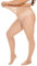 DUCMODA Collant Grande Taille pour Femme Doux Curvy Taille Haute Semi Opaque,Beige 3XL