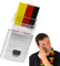 Pintura facial de banderas nacionales, Pintura facial con bandera de España, Francia, Alemania, Brasil, 3 colores pincel de abanico a rayas, pintura facial y corporal para eventos deportivos