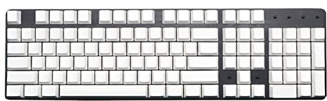 TAKOXIA Kepcaps - Teclas en blanco PBT de 108 teclas OEM DA Profile Gamer sin letra blanca para teclado mecánico MX hes