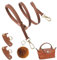 KASURE DamenNo-Punch Schultergurt für Longchamp,Karamell Verstellbar Schultergurt für Taschen Verstellbarer Ersatz Umhängegurt Schulterriemen aus Leder für Minitaschen (Cognac)