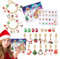 Duroecsain Adventskalender Weihnachtsschmuck, Adventskalender Schmuck – Charm-Armbänder des Adventskalenders, Weihnachts-Countdown-Kalender 2024, Adventskalender