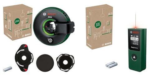 Bosch All-in-One-Linienlaser Atino 2. Generation mit abnehmbarem Maßband (horizontale/vertikale Ausrichtung) & Laser-Entfernungsmesser EasyDistance 20 (präzise Messung bis 20 m, Ein-Tasten-Steuerung)
