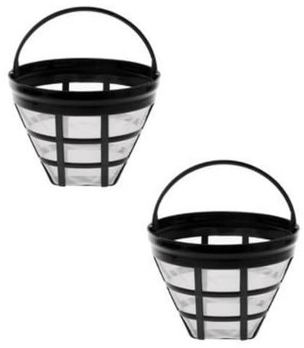 2 Pack Reusable Cone Coffee Filter with Handle - Permanent Mesh Basket for Most Coffee Makers