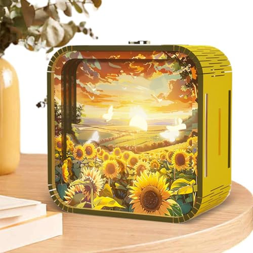 Yhsioaklo 3D-Puzzle für Erwachsene, LED-Schreibtischlampe – einzigartige
