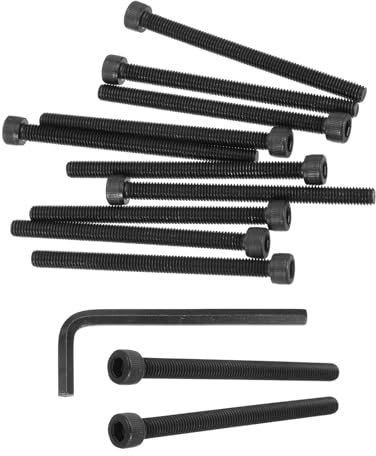 PATIKIL M6 x 80mm Sechskantschrauben mit Innensechskantkopf, 10er Packung 12.9 Grad Kohlenstoffstahl Sechskantschraube mit Sechskantschlüsseln, Schwarz