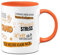 Ruhestand Geschenk zum Renteneintritt - Tasse lustig mit Sprüchen zur Rente rundherum - Abschiedsgeschenk Rentner & Rentnerin - Geschenkidee für Mann & Frau (Orange)