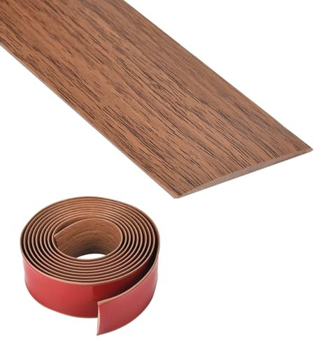 4cm×3m Self Adhesive Vinyl Floor Transition Strip, Laminate Flooring Threshold Transition Strip, PVC Door Strip Threshold Bars for Joining Floor Gaps, Carpet Threshold Transition Yellow oak