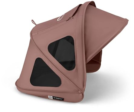 Bugaboo Dragonfly Sonnendach mit Lüftungsfenstern | ausziehbar für zusätzlichen und optimalen Sonnenschutz, wasserabweisend, Dusty Pink