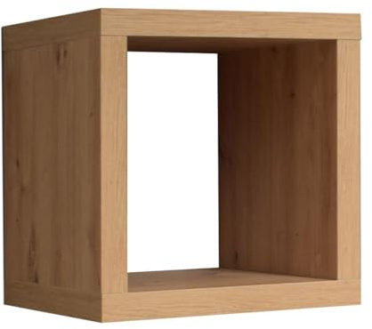 FURNARO Regalwürfel Cube Wandregal in asteiche (Artisan) B/H/T: 40x41x40 cm