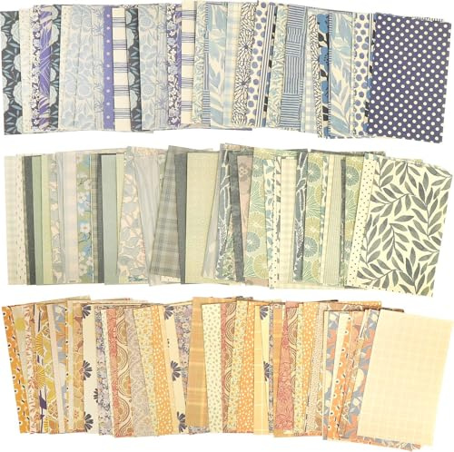 Scrapbook Papier Journaling Zubehör Scrapbook Zubehör 180 Blatt 13 x 8 cm | Bastelpapier, Scrapbooking Vintage Blumen, für Journal, Fotoalbum, Kalender, Notizbuch, DIY Dekoration