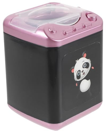 Limpiador Eléctrico de Brochas de Maquillaje Polvo, Mini, Plástico | Lavado Rápido de Pinceles de Sombra, Diseño Compacto, 2 Pilas Aaa No Incluidas, Fácil de Guardar