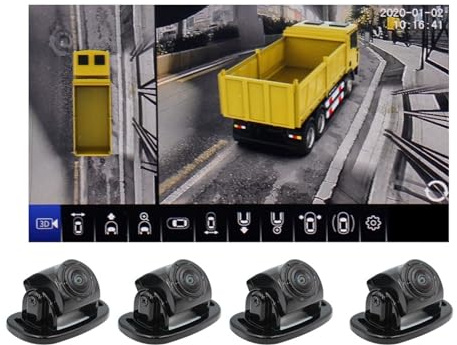 3D 360 Grad Auto Multi-Winkel LKW Rückansicht Kamera 4CH DVR SVM Vogel Auge Surround View Parkplatz System AHD Für RV Bus Van(None)