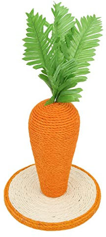 Leftwei Poste Rascador para Gatos, Rascador de Sisal para Gatos, Lindo de Garra de Conejito Vertical de Zanahoria con Lindo Diseño de Zanahoria, Ideal para Interiores y Gatitos