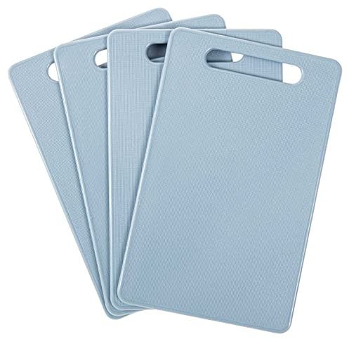 SIDCO Schneidebrett 4 x Frühstücksbrett Schneidbrett Frühstücksbrettchen blau 24x15 cm