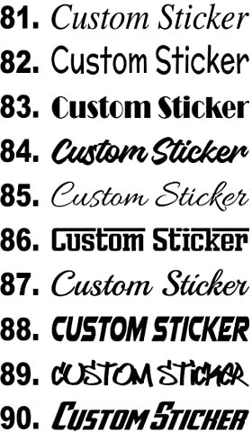 Gloss Colours Small to Large Sizes 100 Fonts Custom Personalised Quotes Text Names Wording Slogan Phrase Die Cut Vinyl Car Window Bumper Bedroom Wall Stickers Decals Graphics